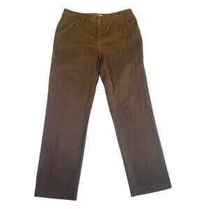 Sutton Studio X Bloomingdale Cargo Chino Pant Woman 12 W32 L30 Brown Zip Pocket